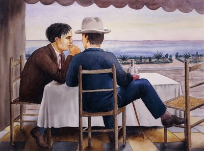 På terrassen av Georg Schrimpf
