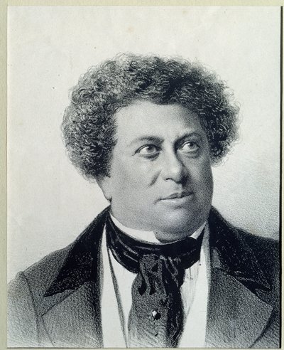 Porträtt av författaren Alexandre Dumas (1802-1870) av Georg Wilhelm Timm