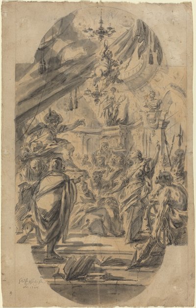 Disputationen av Saint Catherine of Alexandria av Georg Wilhelm Neunhertz