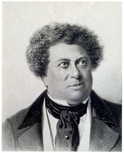 Porträtt av författaren Alexandre Dumas, 1800-talet av Georg Wilhelm Timm