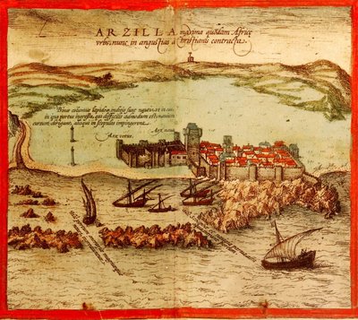 Asilah, Marokko von Georg and Hogenberg Franz (1535-90) Braun