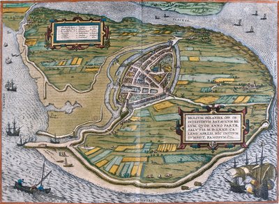 Brielle, Niederlande von Georg and Hogenberg Franz (1535-90) Braun