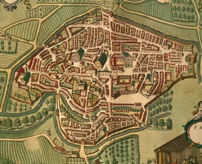 Fabriano från Cities of the World av Georg Braun av Georg Braun and Hogenberg Franz