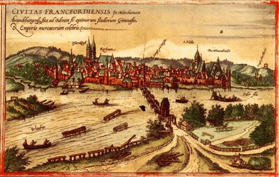 Frankfurt an der Oder von Georg and Hogenberg Franz (1535-90) Braun