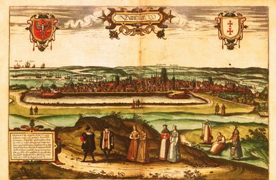 Gdansk, Polen av Georg and Hogenberg Franz (1535-90) Braun