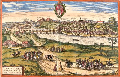 Grodno, Vitryssland av Georg and Hogenberg Franz (1535 90) Braun