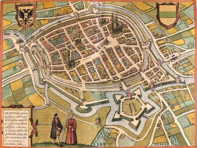Groningen, Nederländerna av Georg and Hogenberg Franz (1535 90) Braun