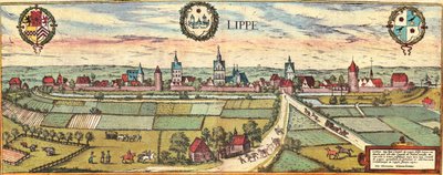 Lippe, Deutschland von Georg and Hogenberg Franz (1535-90) Braun