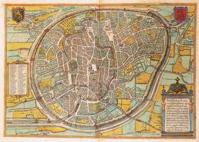 Karta över Bruxelles från USA av Georg Braun av Georg Braun and Hogenberg Franz