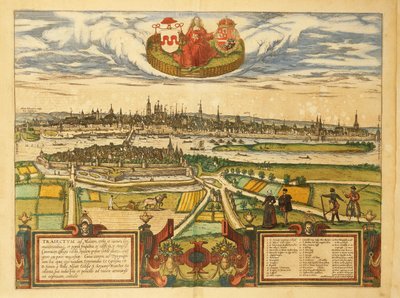 Karta över Maastricht från Cities of the World av Georg Braun av Georg Braun and Hogenberg Franz