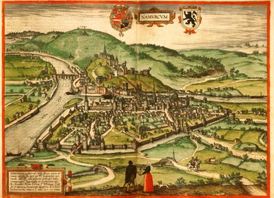 Namur, Belgien av Georg and Hogenberg Franz (1535 90) Braun