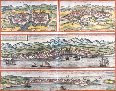 Parma, Siena, Palermo, Trapani, Italien av Georg and Hogenberg Franz (1535 90) Braun