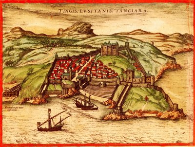Tangiers, Marocko av Georg and Hogenberg Franz (1535 90) Braun