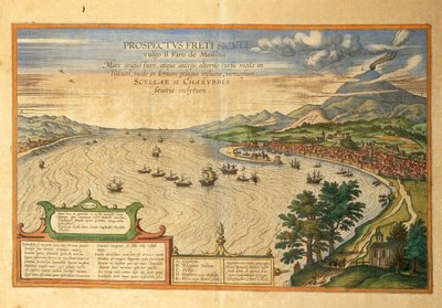 Messinasundet från världens städer av Georg Braun av Georg Braun and Hogenberg Franz
