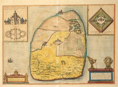 Uranienborg från Cities of the World av Georg Braun av Georg Braun and Hogenberg Franz