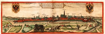Wien, Österrike av Georg and Hogenberg Franz (1535 90) Braun