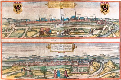 Wien, Budapest, Österreich, Ungarn von Georg and Hogenberg Franz (1535-90) Braun