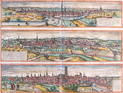 s-Hertogenbosch, Leuven, Machelen, Nederländerna, Belgien av Georg and Hogenberg Franz (1535 90) Braun