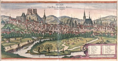 Brno, Tjeckien (gravyr av Georg Braun and Hogenberg Franz