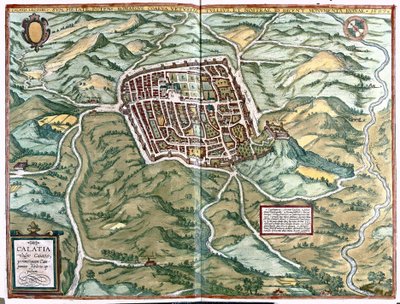 Caiazzo (provinsen Caserta), Italien av Georg Braun and Hogenberg Franz