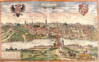 Görlitz, Tyskland av Georg and Hogenberg Franz (1535 90) Braun