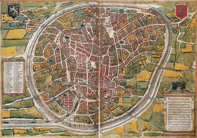 Plan för staden Bryssel av Georg Braun and Hogenberg Franz