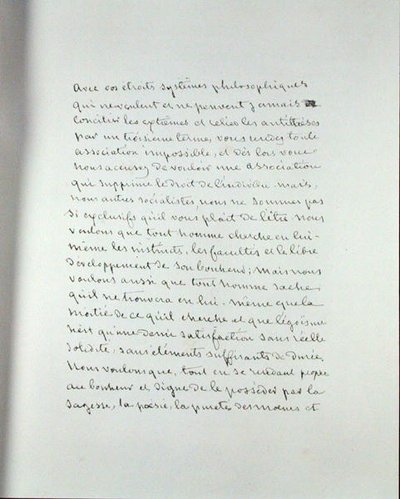 Manuskriptblad från "Pantheon des Illustrations francaises au XIXeme siecle" (penna och bläck på papper) av George Sand