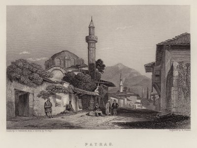 Patras (färg litho) av George (after) Cattermole