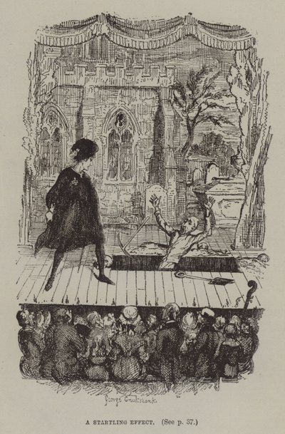 En häpnadsväckande effekt (gravyr) av George (after) Cruikshank