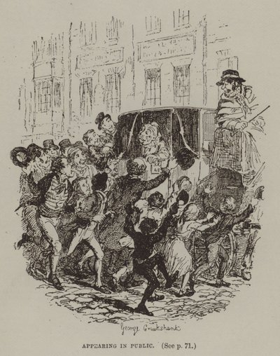 Visas offentligt (gravyr) av George (after) Cruikshank