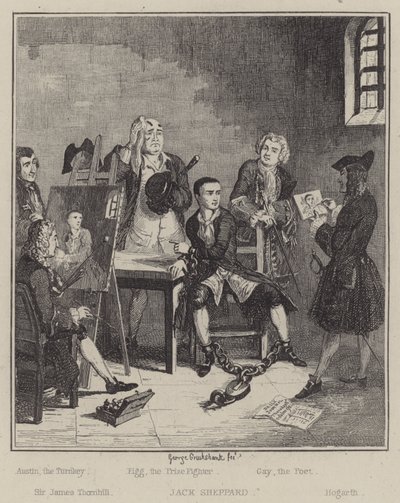 Illustration för Jack Sheppard (gravyr) av George (after) Cruikshank