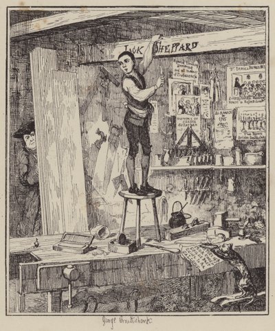 Illustration för Jack Sheppard (gravyr) av George (after) Cruikshank
