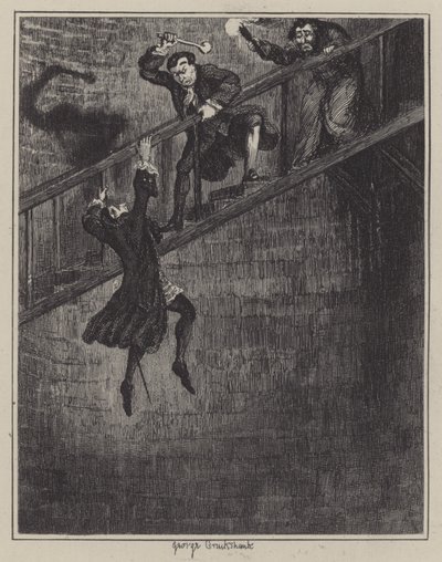 Illustration för Jack Sheppard (gravyr) av George (after) Cruikshank