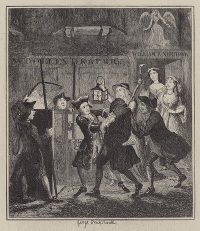 Illustration för Jack Sheppard (gravyr) av George (after) Cruikshank