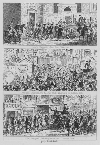 Illustration för Jack Sheppard (gravyr) av George (after) Cruikshank