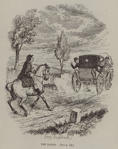 The Wager (gravyr) av George (after) Cruikshank
