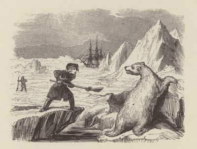 Den unge Nelson dödar en isbjörn (gravyr) av George (after) Cruikshank