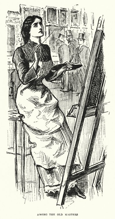 Illustration för Trilby av George du Maurier (gravyr) av George (after) Du Maurier