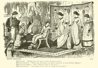 Modern estetik (gravyr) av George (after) Du Maurier