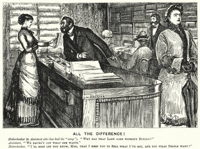 Punch cartoon: All the Difference! (gravyr) av George (after) Du Maurier