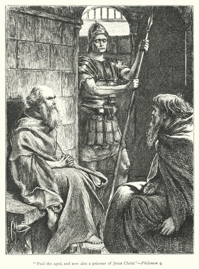 Paulus i fängelse (gravyr) av George (after) Du Maurier