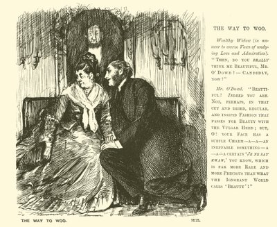 Sättet att uppvakta (gravyr) av George (after) Du Maurier
