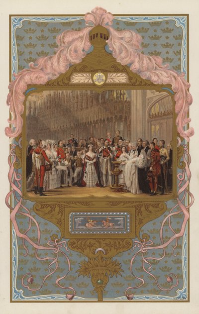Dop av den blivande kung Edward VII (färg litho) av George (after) Hayter