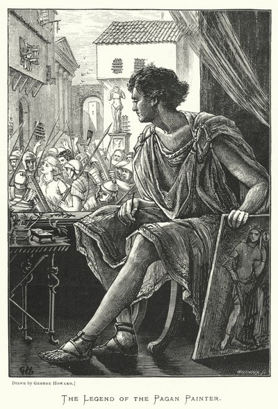 Legenden om den hedniske målaren (gravyr) av George (after) Howard