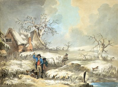 Snipe Shooting, etsat av Thomas Rowlandson (1756-1827), pub. av J. Harris av George (after) Morland