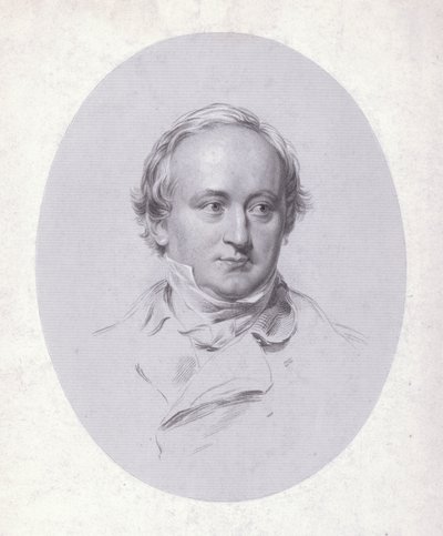 Christian Karl Josias von Bunsen, tysk diplomat och forskare (gravyr) av George (after) Richmond