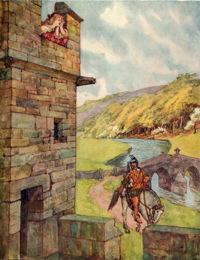Brignal Banks (färglitografi) av George 9th Earl of Carlisle Howard