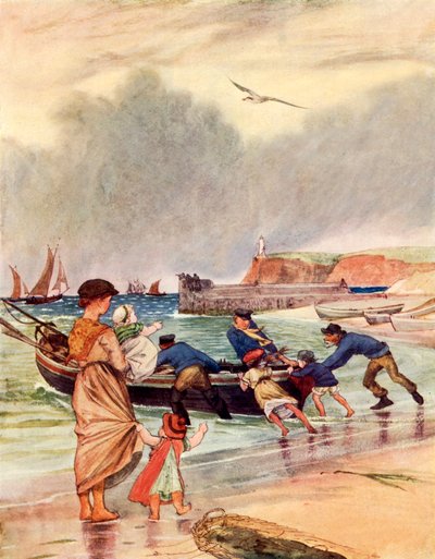 Om du inte kan på havet (färglitografi) av George 9th Earl of Carlisle Howard