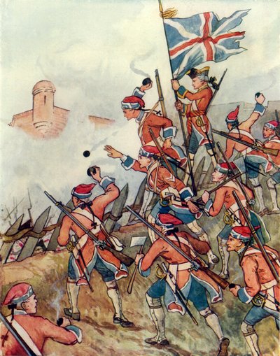 De brittiska grenadjärerna (färglitografi) av George 9th Earl of Carlisle Howard