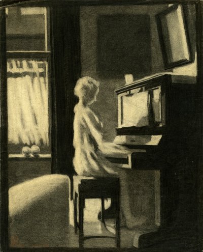 Dorothy Playing the Piano, 30 november 1931 av George Adamson